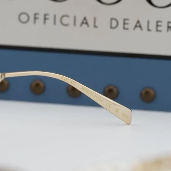 Gucci GG1920S 002 Sunglasses Shiny Silver with Pearl Cat Eye Frame, Brown Lenses Gucci GG1920S 003 Cat Eye Sunglasses - Shiny Endura Gold  main image 3